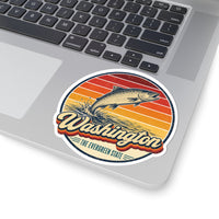 Washington Leaping Salmon Sticker
