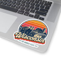 Wisconsin Retro Sunset Sticker