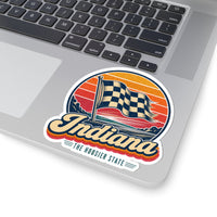 Indiana Checkered Flag Sticker