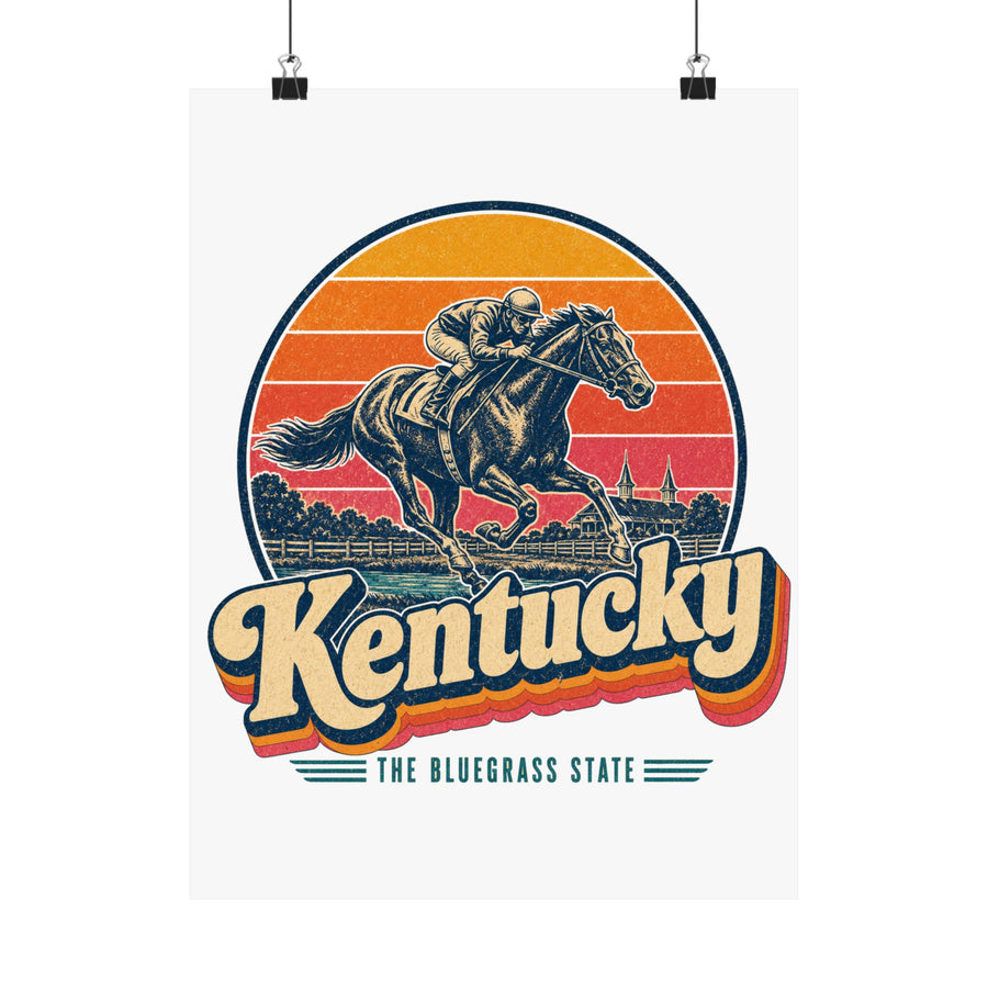 Kentucky Racehorse And Jockey Poster