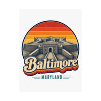 Baltimore Retro Sunset Poster
