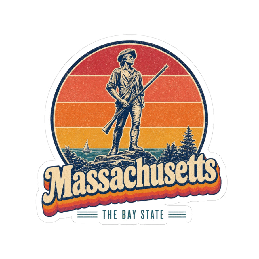 Massachusetts Minuteman Statue Sticker