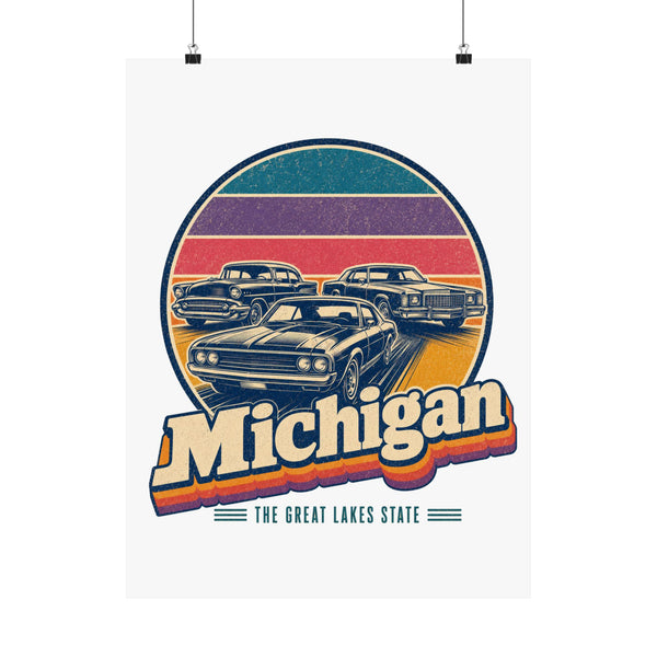 Michigan Classic Detroit Cars Poster