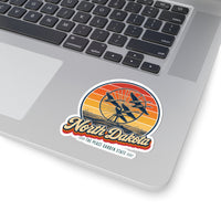 North Dakota Enchanted Highway Geese In Flight Sticker