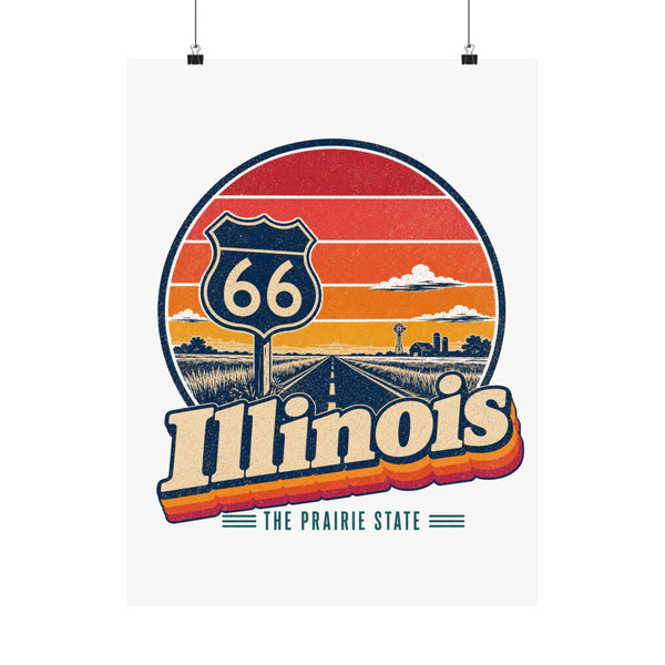 Illinois Route 66 Start Sign Poster