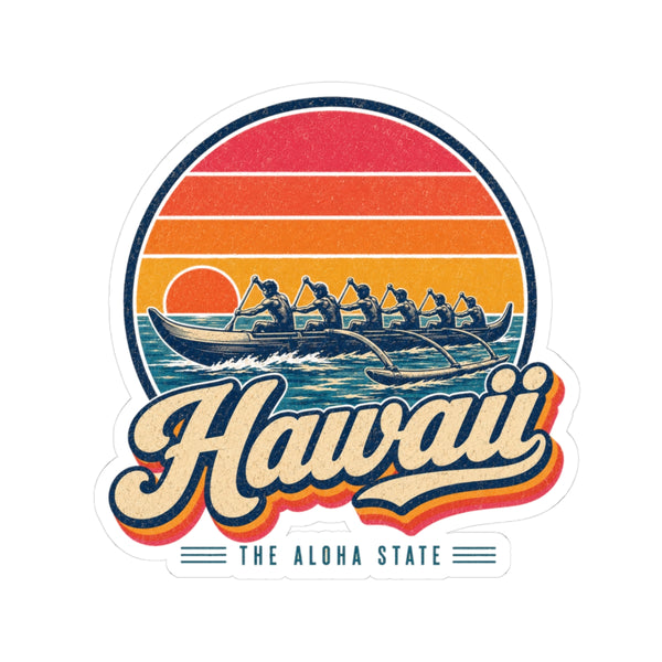 Hawaii Outrigger Canoe Sticker