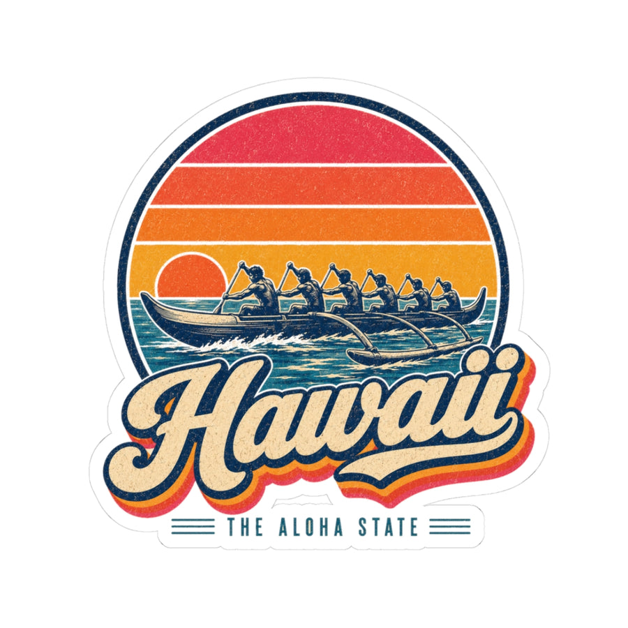 Hawaii Outrigger Canoe Sticker