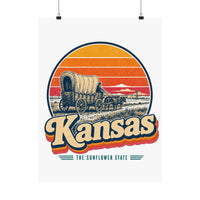 Kansas Santa Fe Trail Wagon Poster