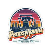 Pennsylvania Retro Sunset Sticker
