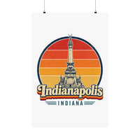 Indianapolis Retro Sunset Poster
