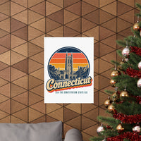 Connecticut Yale Campus Towers Poster