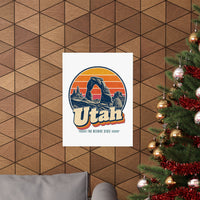Utah Retro Sunset Poster