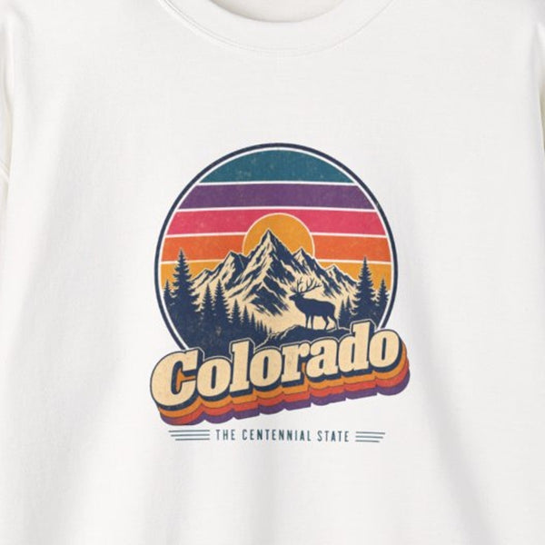 Colorado Retro Sunset Sweatshirt