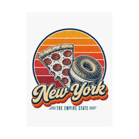 New York Pizza Slice And Bagel Poster