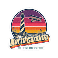 North Carolina Retro Sunset Sticker