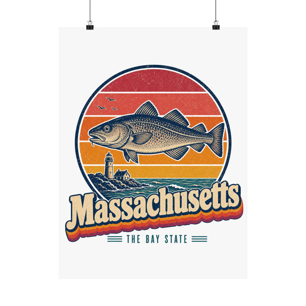 Massachusetts Cod Fish Poster