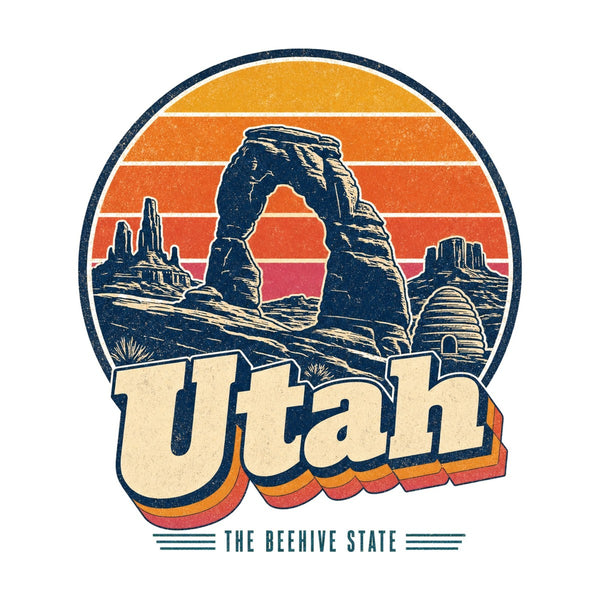 Utah Retro Sunset Tee