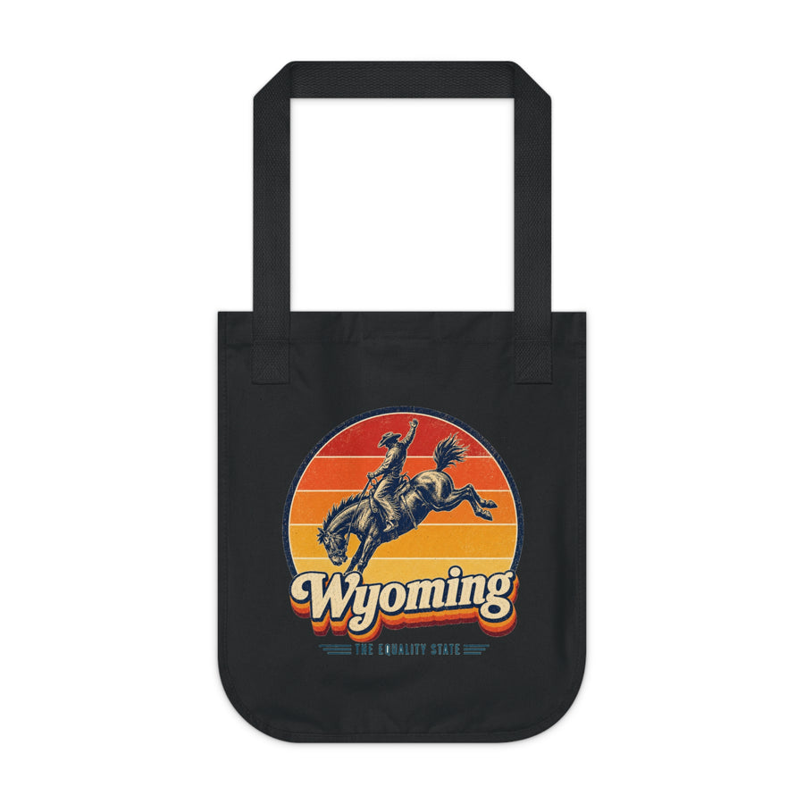 Wyoming Bucking Bronco Cowboy Tote Bag
