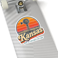 Kansas Prairie Windmill Sticker