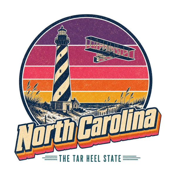 North Carolina Retro Sunset Tee