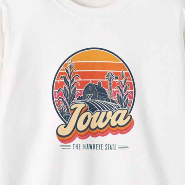 Iowa Retro Sunset Sweatshirt