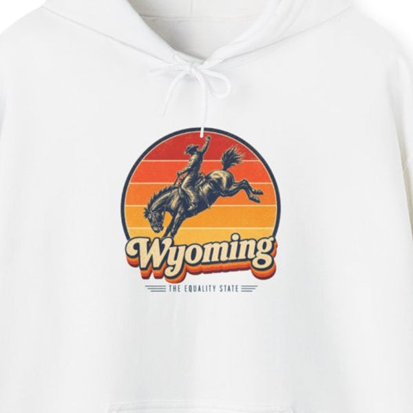 Wyoming Bucking Bronco Cowboy Hoodie