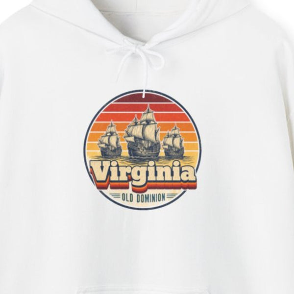 Virginia Jamestown Ships Hoodie