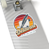 Delaware Constitution Quill And Scroll Sticker