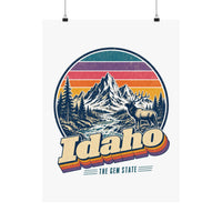 Idaho Retro Sunset Poster