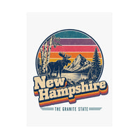 New Hampshire Retro Sunset Poster