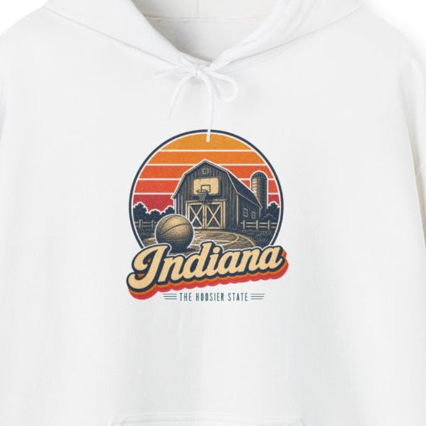 Indiana Basketball Hoop On Barn Hoodie