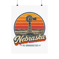 Nebraska Prairie Windmill Poster