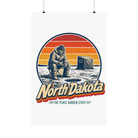 North Dakota Ice Fishing Poster