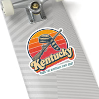 Kentucky Frontier Rifle And Coonskin Cap Sticker
