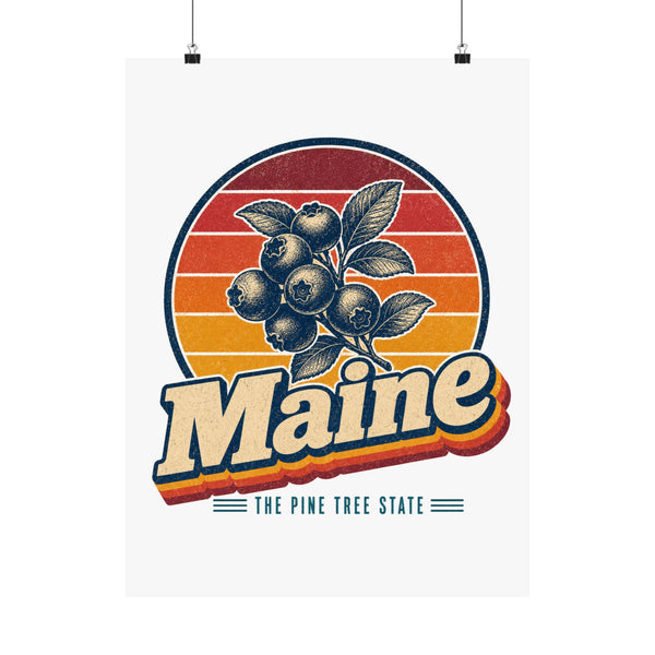 Maine Wild Blueberries Poster