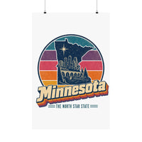 Minnesota Retro Sunset Poster