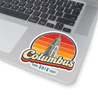 Columbus Retro Sunset Sticker