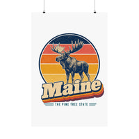 Maine Bull Moose Poster