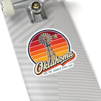 Oklahoma Prairie Windmill Sticker