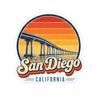 San Diego Retro Sunset Sticker