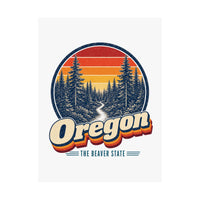 Oregon Forest Hiking Trail Poster