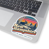 New Hampshire Retro Sunset Sticker