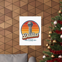 Dallas Retro Sunset Poster