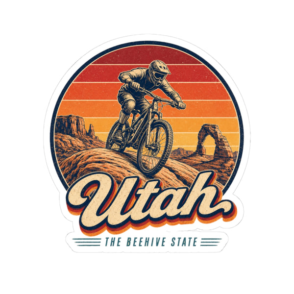 Utah Moab Mountain Biking Sticker