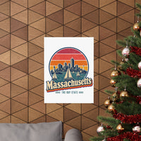 Massachusetts Boston Harbor Sailboats Poster