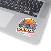 Iowa Retro Sunset Sticker