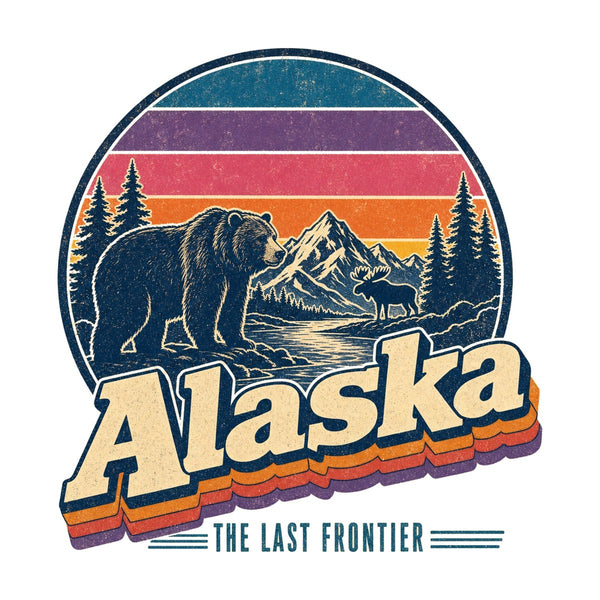 Alaska Retro Sunset Tee