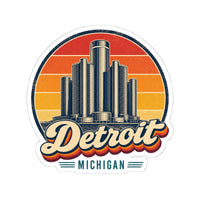 Detroit Retro Sunset Sticker