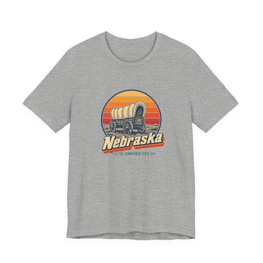 Nebraska Oregon Trail Covered Wagon Tee