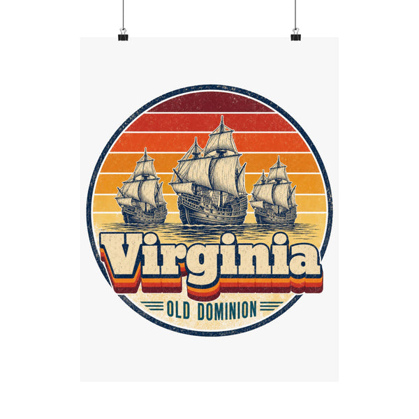Virginia Jamestown Ships Poster